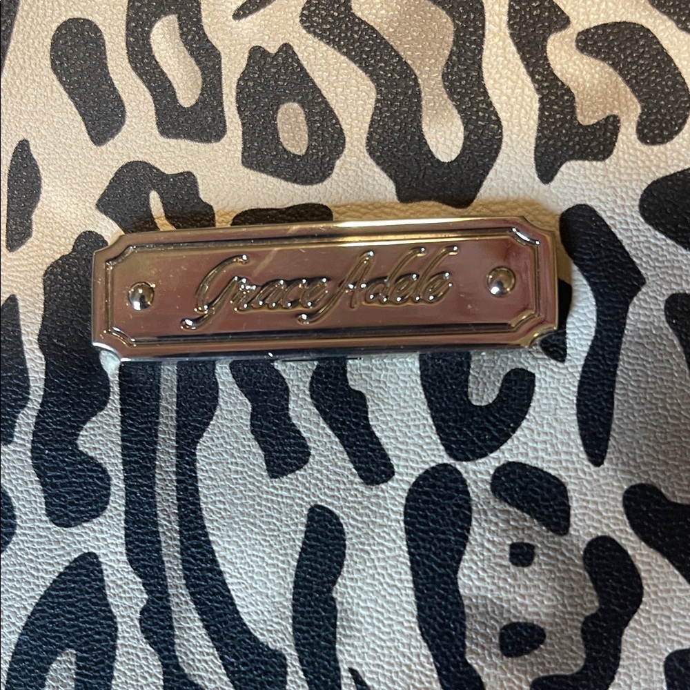 Grace Adele Black And Gray Patterned Crossbody Bag - image 2